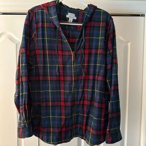LL Bean Plaid Sweatshirt